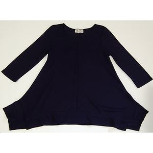 Tunic Top with 3/4 Sleeves and Side Slit